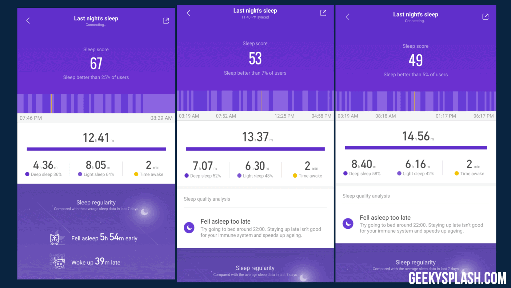 Xiaomi-Mi-Band-4-Review-GeekySplash-Issues-Sleep